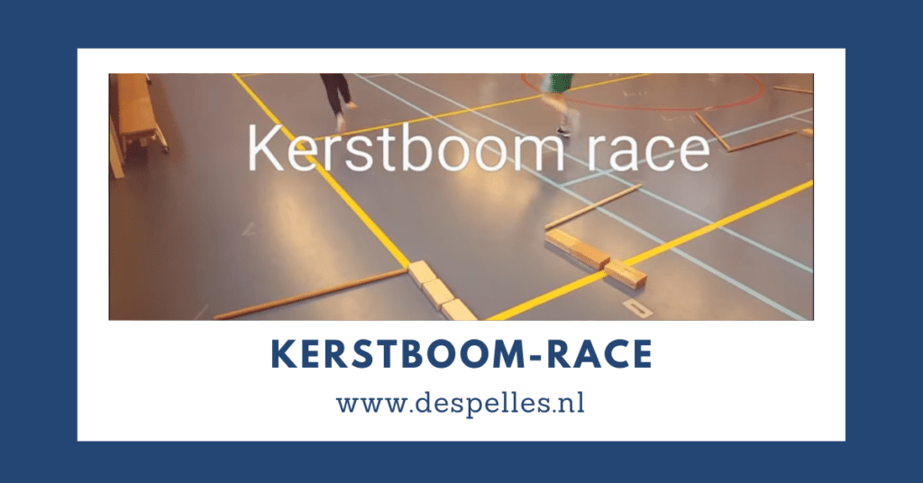 Kerstboomrace in de gymles