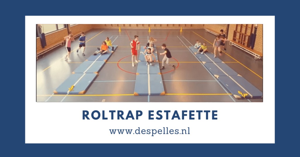 Roltrap-Estafette in de gymles