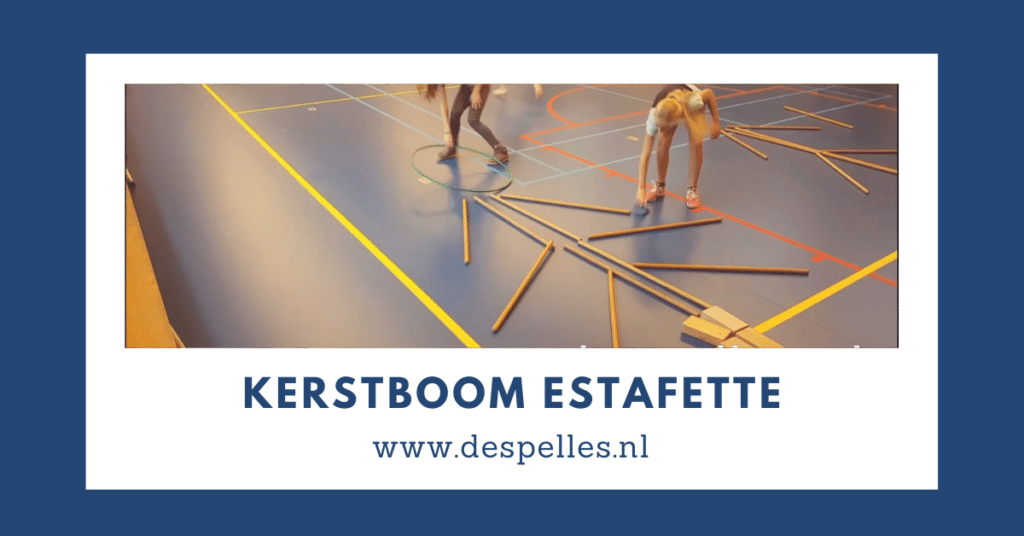Kerstboom Estafette in de gymles