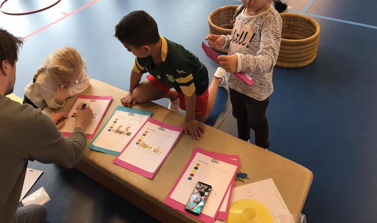 Punten-verzamel-race in de gymles