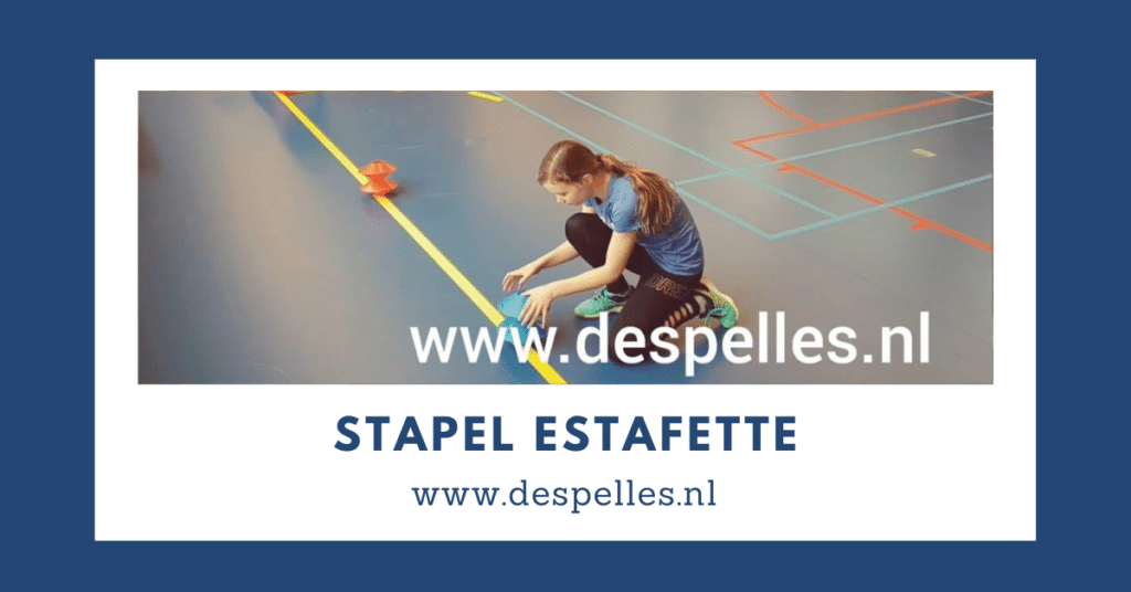 Stapel Estafette in de gymles