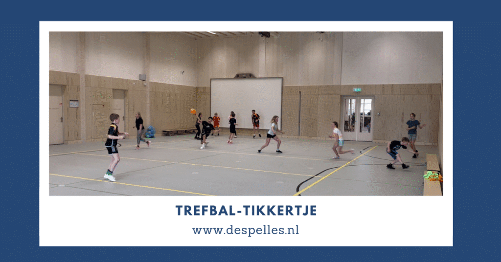 Trefbal-Tikkertje in de gymles