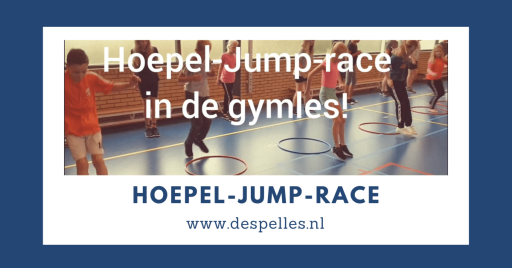 Hoepel-Jump-race in de gymles