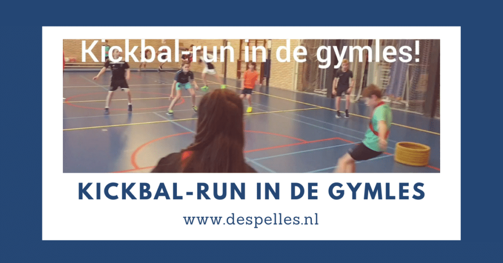 Kickbal-run in de gymles