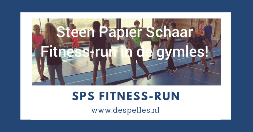 Steen-Papier-Schaar-Fitness-run in de gymles