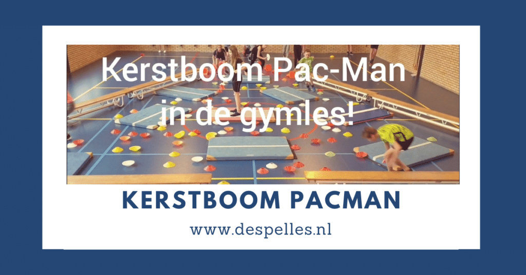 Kerstboom Pac-Man in de gymles