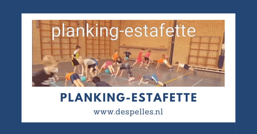 Planking-Estafette in de gymles