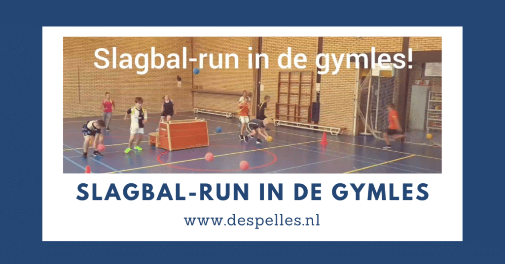 Slagbal-run in de gymles