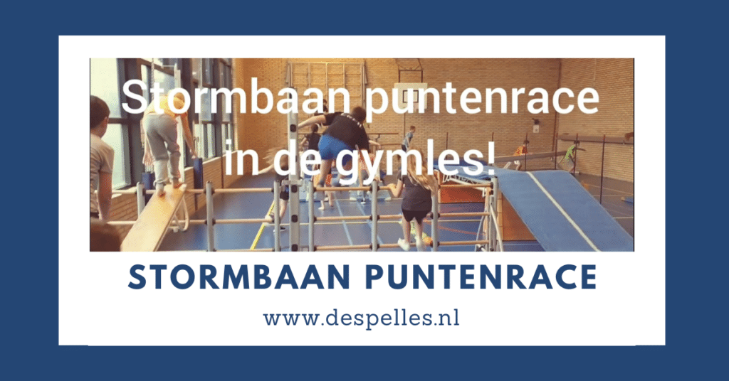 Stormbaan Puntenrace in de gymles
