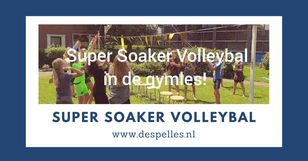 Super Soaker Volleybal in de gymles