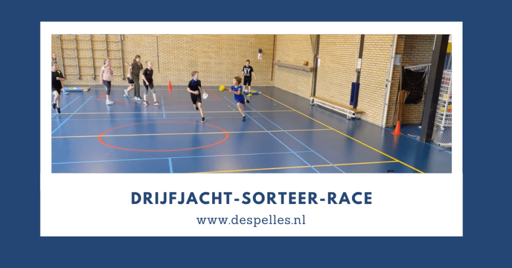 Drijfjacht-Sorteer-Race in de gymles