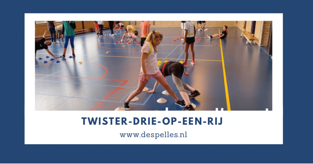 Twister-drie-op-een-rij in de gymles