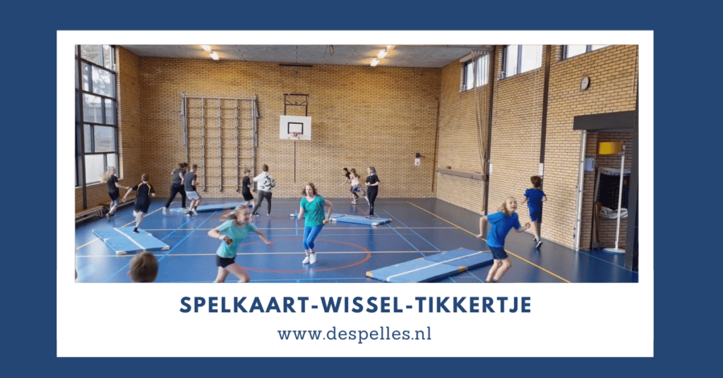 Spelkaart-Wissel-tikkertje in de gymles