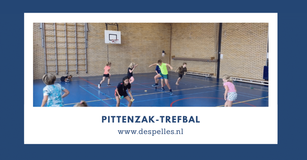 Pittenzak-Trefbal in de gymles