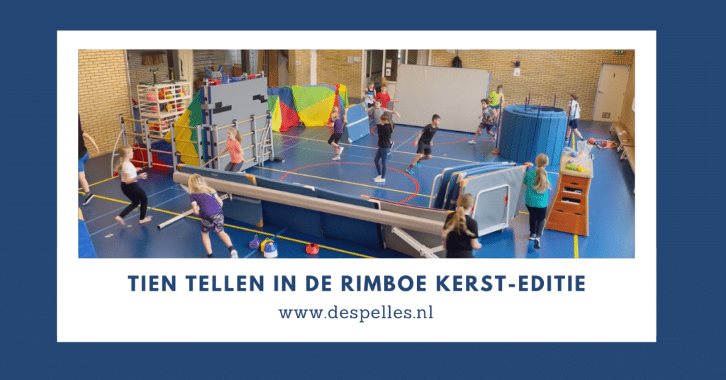 Tien Tellen in de rimboe Kerst-editie in de gymles