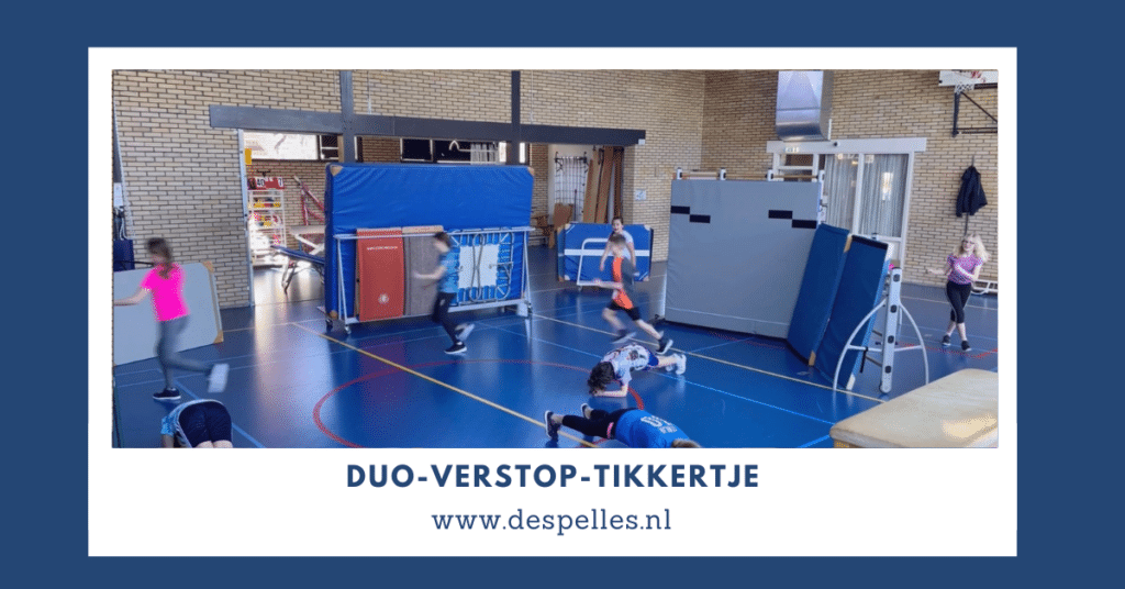Duo-Verstop-Tikkertje in de gymles
