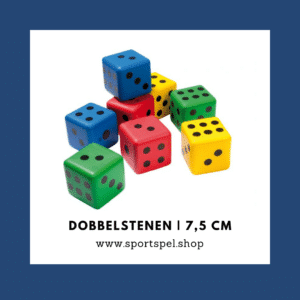 Dobbelstenen | Set van 4 of 8 | 4 kleuren | 7,5 cm | PU-foam