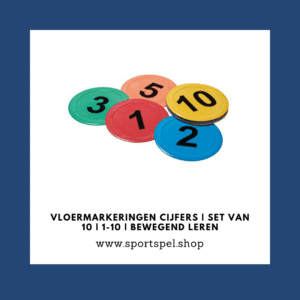 Vloermarkeringen cijfers | Set van 10 | 1-10 | Bewegend leren