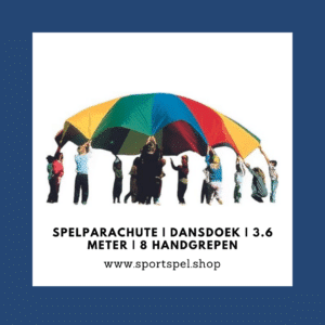 Spelparachute | Dansdoek | 3.6 meter | 8 handgrepen