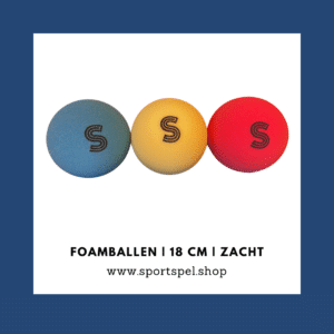 Foamballen | 18cm | Rood-Geel-Blauw | Zacht | Voor 3+ tot en met 10 jaar