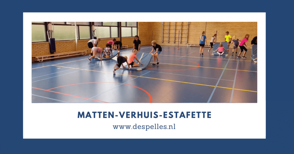 Matten-Verhuis-Estafette in de gymles