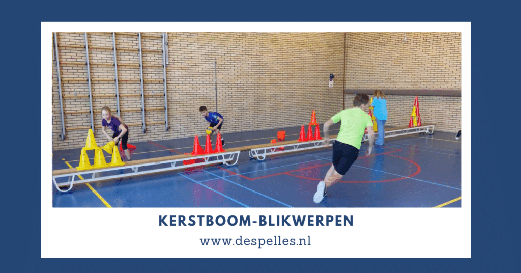 Kerstboom-Blikwerpen in de gymles