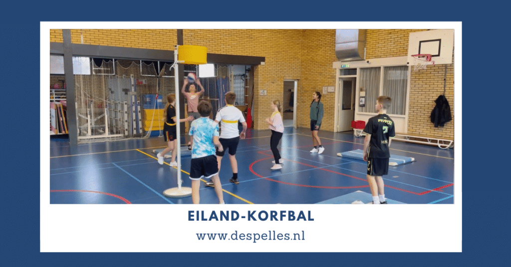 Eiland-Korfbal in de gymles
