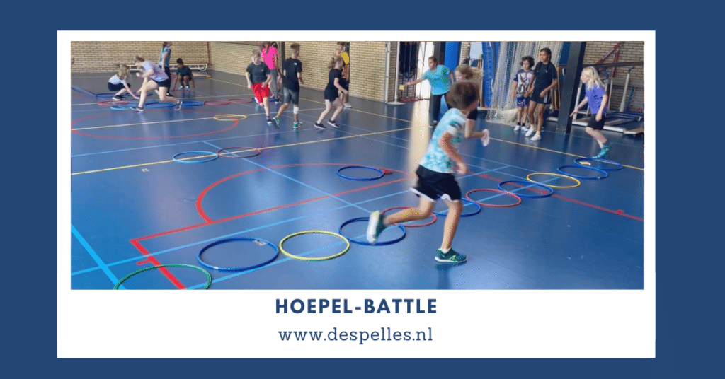 Hoepel-Battle in de gymles