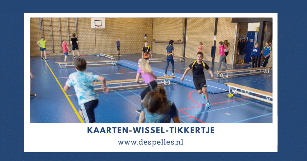 Kaarten-Wissel-Tikkertje in de gymles
