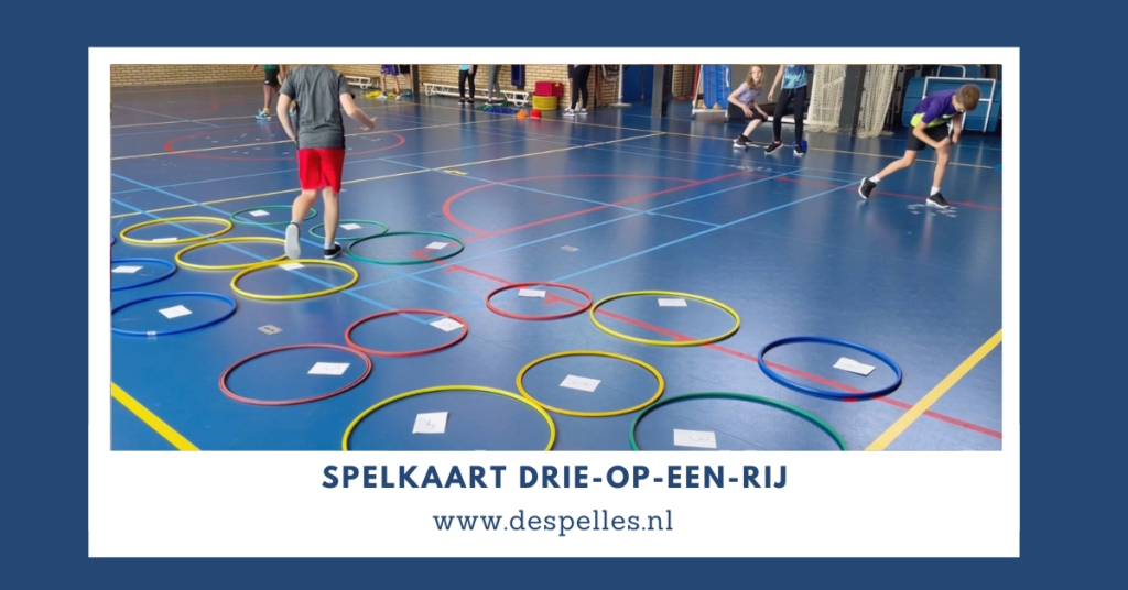 Spelkaart-Drie op een rij in de gymles