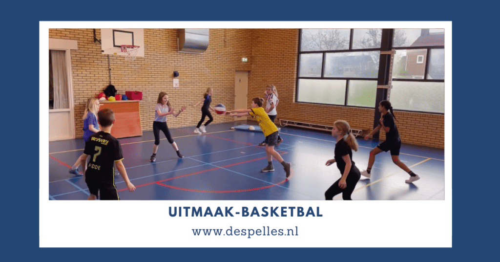 Uitmaak-Basketbal in de gymles