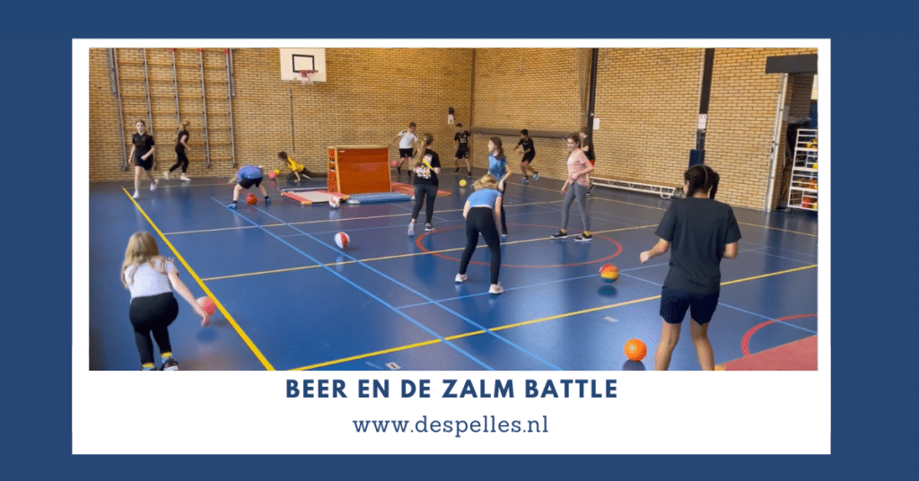 Beer en de zalm Battle in de gymles