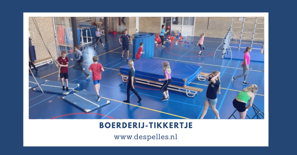 Boerderij-Tikkertje in de gymles
