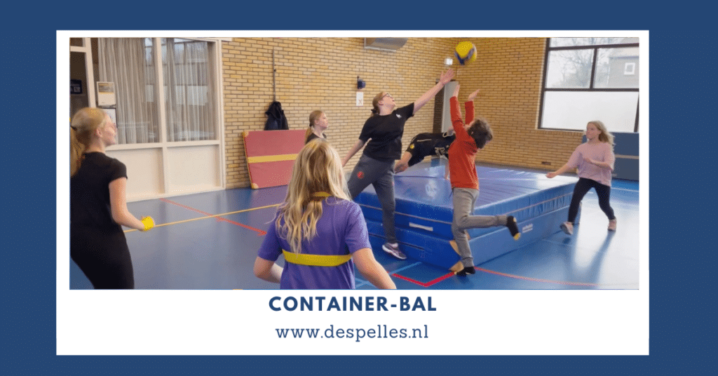 Container-Bal in de gymles