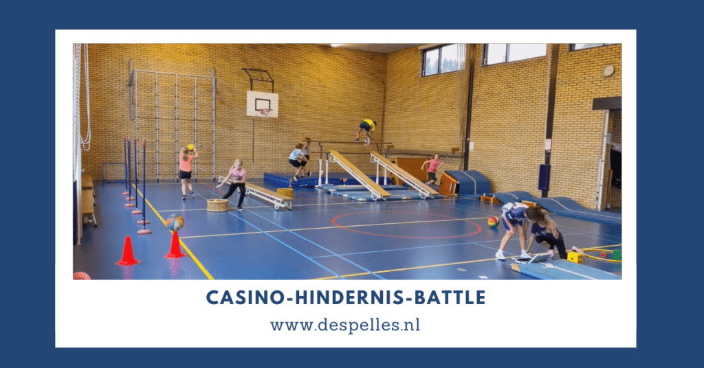 Casino-Hindernis-Battle in de gymles