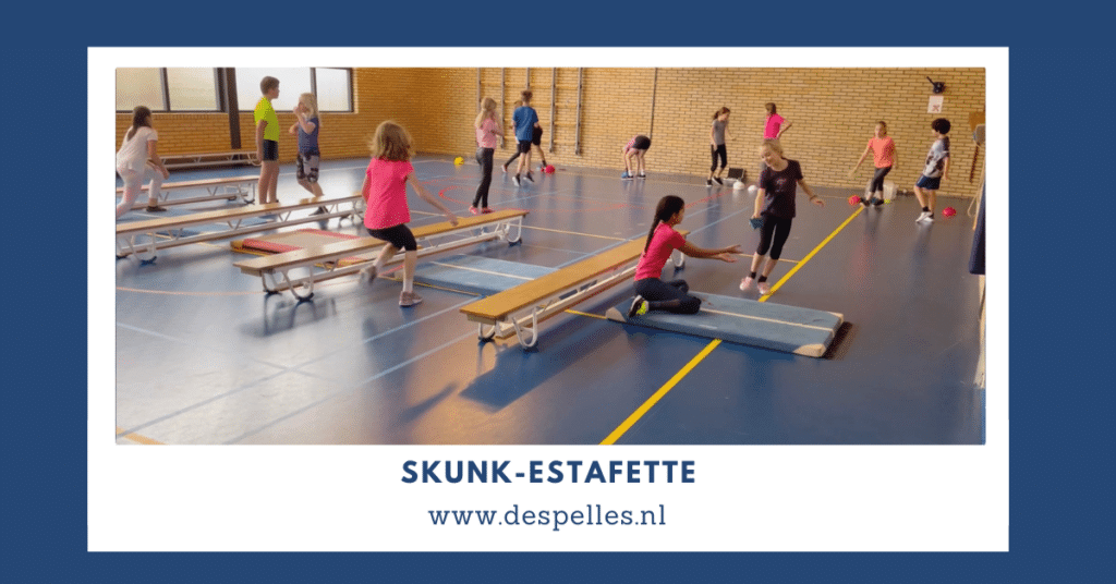 Skunk-Estafette in de gymles