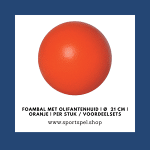Foambal met olifantenhuid | Ø 21 cm | Oranje | Per stuk / Voordeelsets
