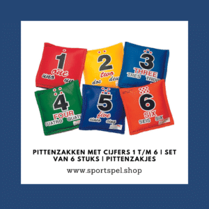 Pittenzakken met cijfers 1 t:m 6 | Set van 6 stuks | Pittenzakjes