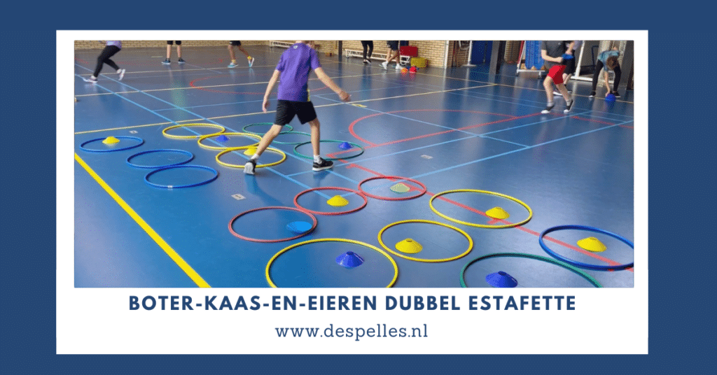 Boter-Kaas-en-Eieren Dubbel Estafette in de gymles