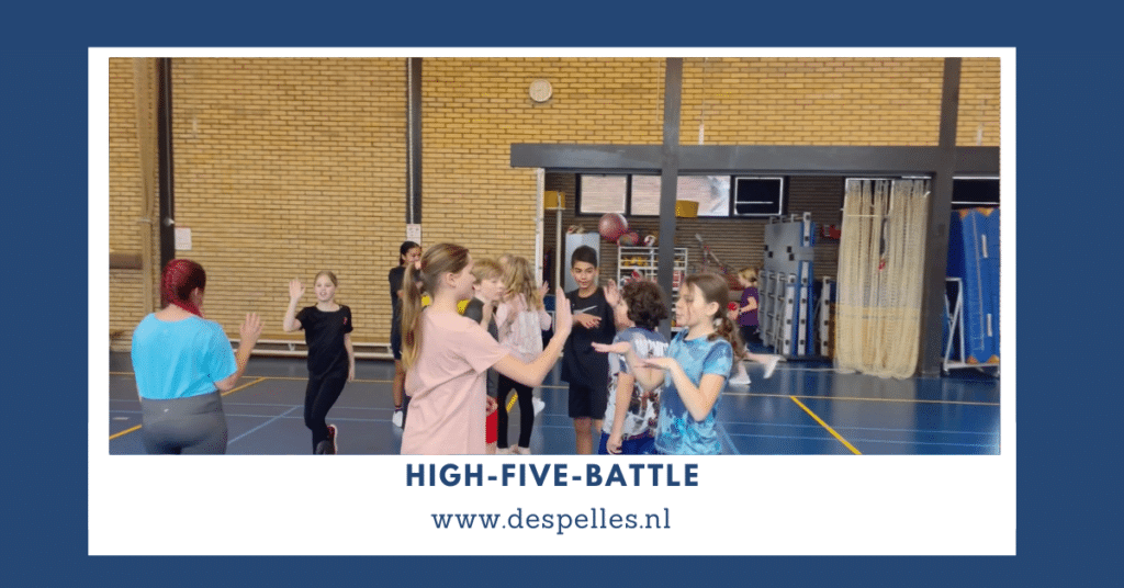 High-Five-Battle in de gymles