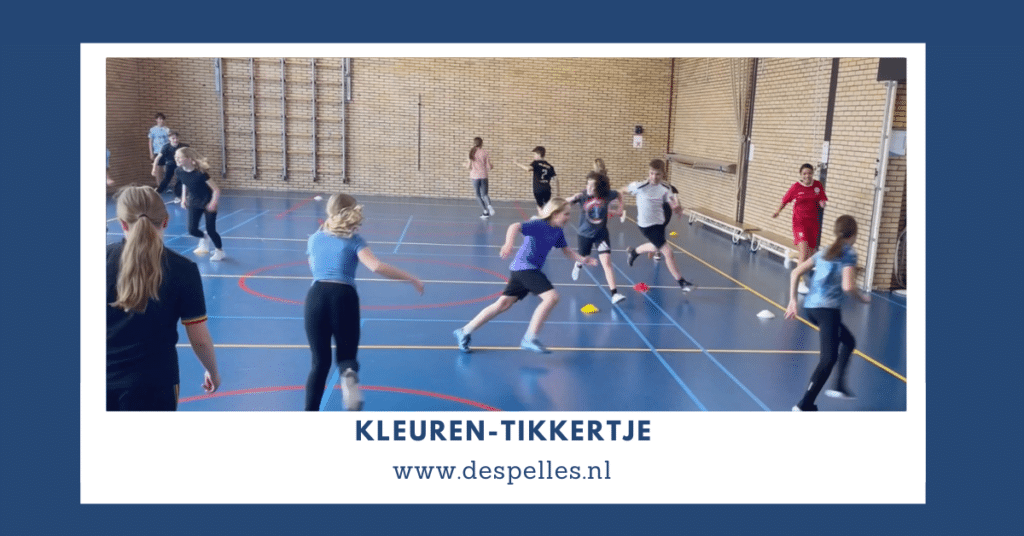 Kleuren-Tikkertje in de gymles