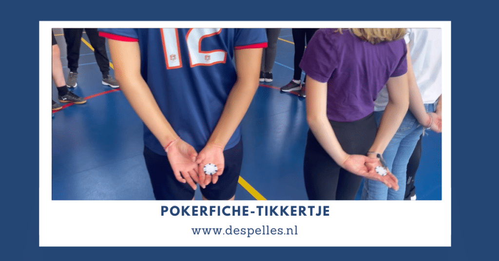 Pokerfiche-Tikkertje in de gymles