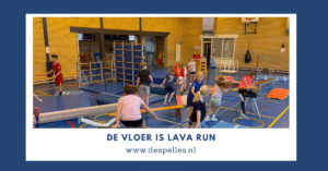 De Vloer is Lava Run in de gymles
