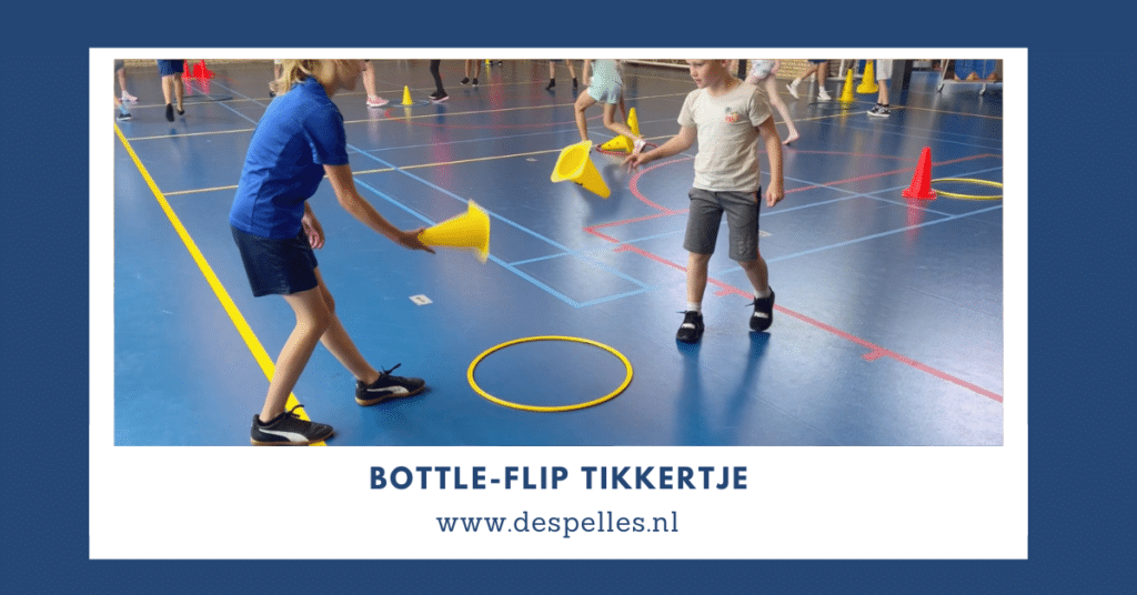 Bottle-Flip Tikkertje in de gymles