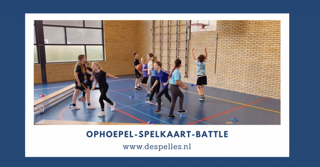 Ophoepel-Spelkaart-Battle in de gymles
