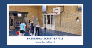 Basketbal-Schiet-Battle in de gymles