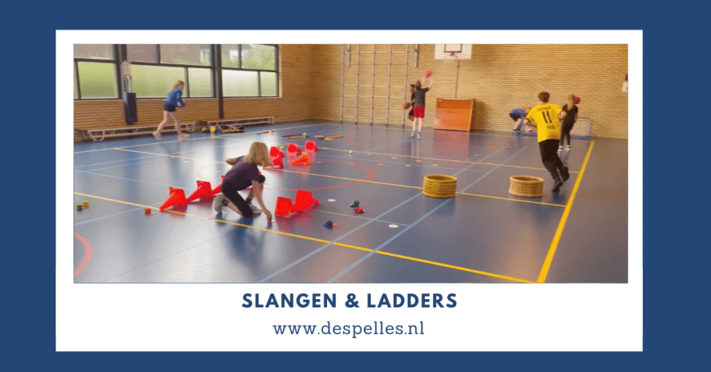 Slangen en ladders in de gymles