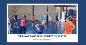 Verjaardagsspel-Groepstikkertje in de gymles