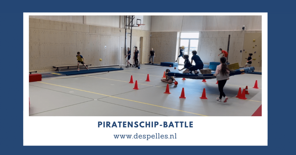 Piratenschip-Battle in de gymles